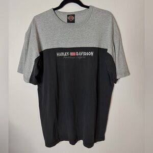 Harley-Davidson Two-Tone Gray and Black Tee